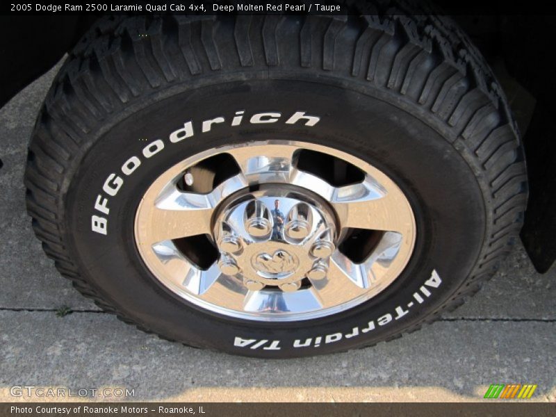 Deep Molten Red Pearl / Taupe 2005 Dodge Ram 2500 Laramie Quad Cab 4x4