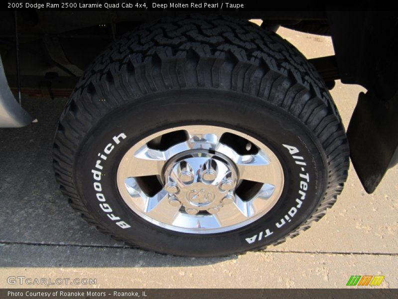 Deep Molten Red Pearl / Taupe 2005 Dodge Ram 2500 Laramie Quad Cab 4x4