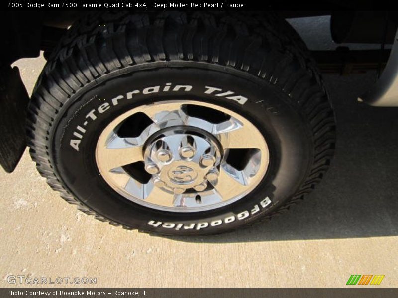 Deep Molten Red Pearl / Taupe 2005 Dodge Ram 2500 Laramie Quad Cab 4x4