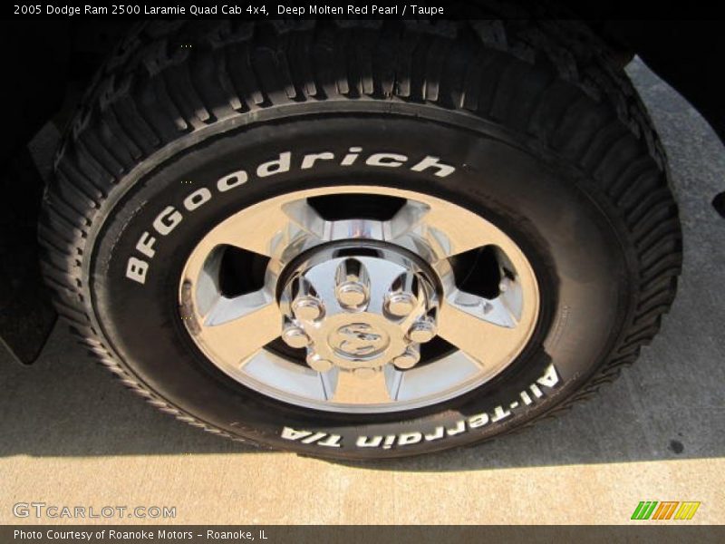 Deep Molten Red Pearl / Taupe 2005 Dodge Ram 2500 Laramie Quad Cab 4x4