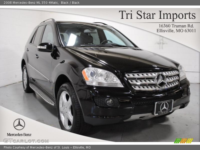 Black / Black 2008 Mercedes-Benz ML 350 4Matic