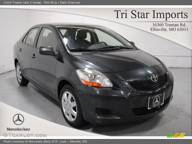 Flint Mica / Dark Charcoal 2009 Toyota Yaris S Sedan