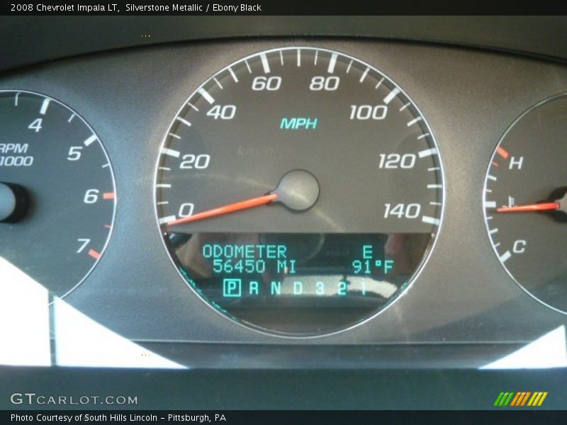 Silverstone Metallic / Ebony Black 2008 Chevrolet Impala LT