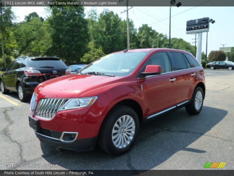 Red Candy Metallic / Medium Light Stone 2011 Lincoln MKX AWD