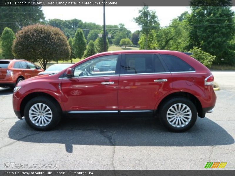 Red Candy Metallic / Medium Light Stone 2011 Lincoln MKX AWD