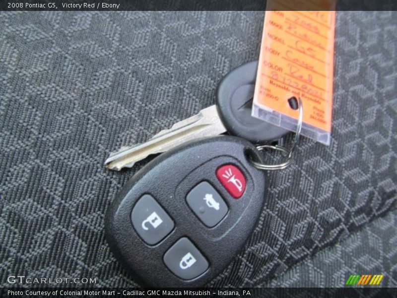 Victory Red / Ebony 2008 Pontiac G5