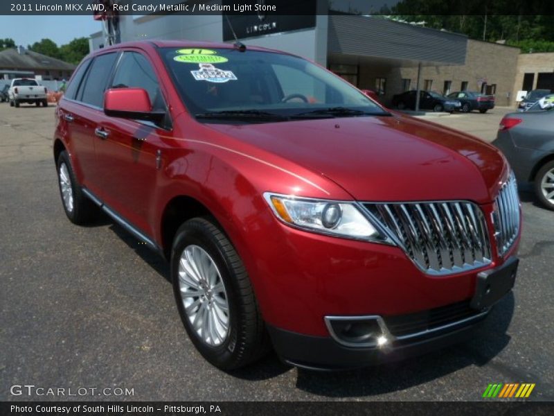 Red Candy Metallic / Medium Light Stone 2011 Lincoln MKX AWD