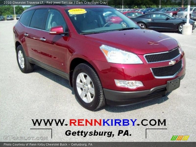 Red Jewel Tintcoat / Dark Gray/Light Gray 2010 Chevrolet Traverse LT