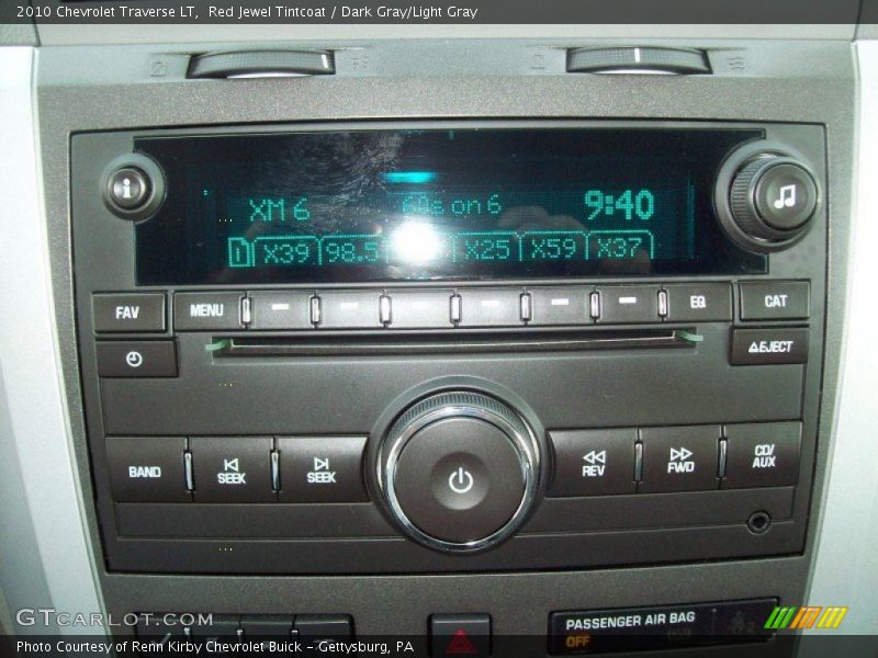 Red Jewel Tintcoat / Dark Gray/Light Gray 2010 Chevrolet Traverse LT