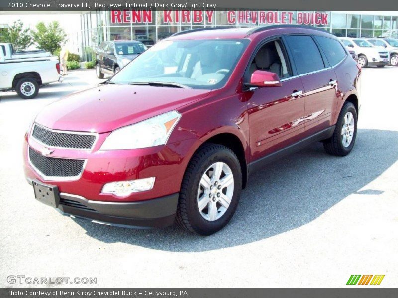 Red Jewel Tintcoat / Dark Gray/Light Gray 2010 Chevrolet Traverse LT