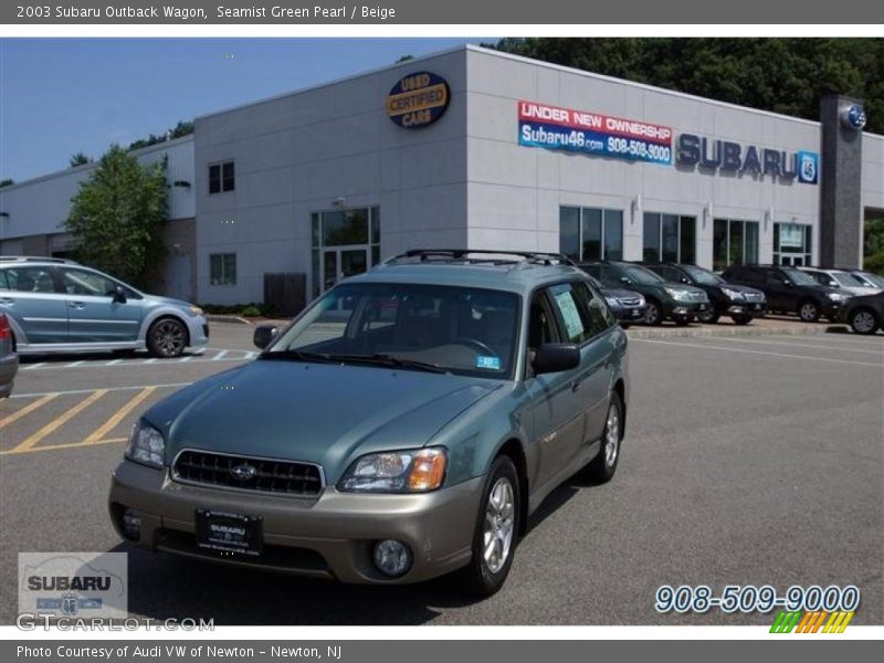 Seamist Green Pearl / Beige 2003 Subaru Outback Wagon