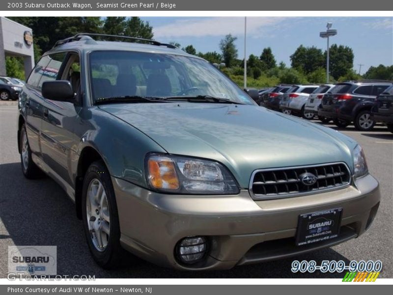 Seamist Green Pearl / Beige 2003 Subaru Outback Wagon