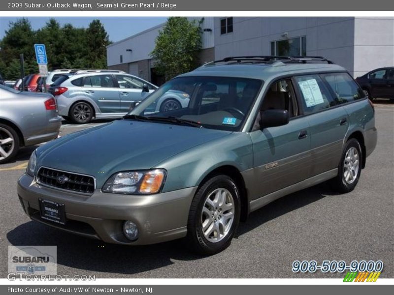 Seamist Green Pearl / Beige 2003 Subaru Outback Wagon