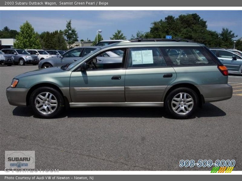 Seamist Green Pearl / Beige 2003 Subaru Outback Wagon