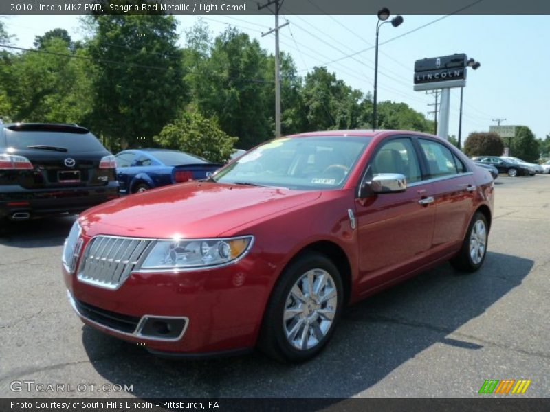 Sangria Red Metallic / Light Camel 2010 Lincoln MKZ FWD