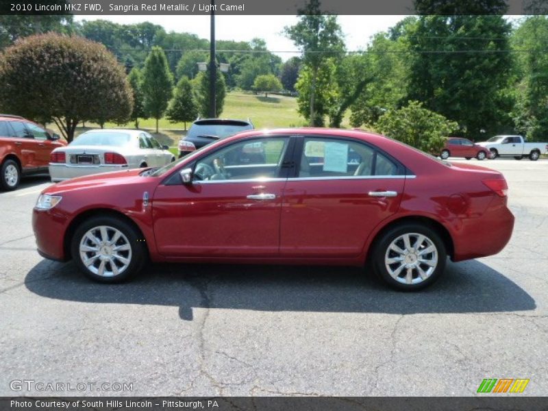 Sangria Red Metallic / Light Camel 2010 Lincoln MKZ FWD