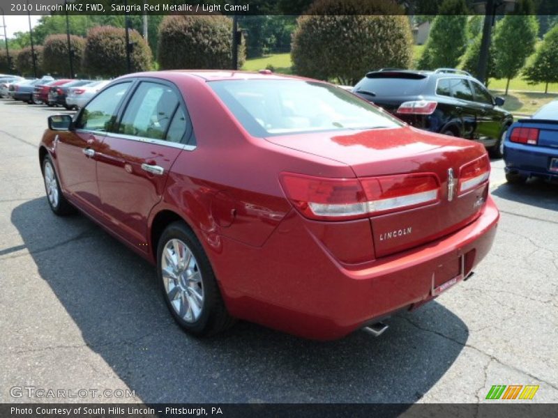 Sangria Red Metallic / Light Camel 2010 Lincoln MKZ FWD