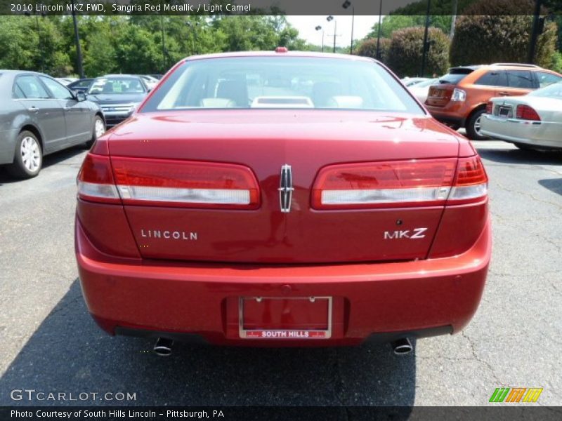 Sangria Red Metallic / Light Camel 2010 Lincoln MKZ FWD