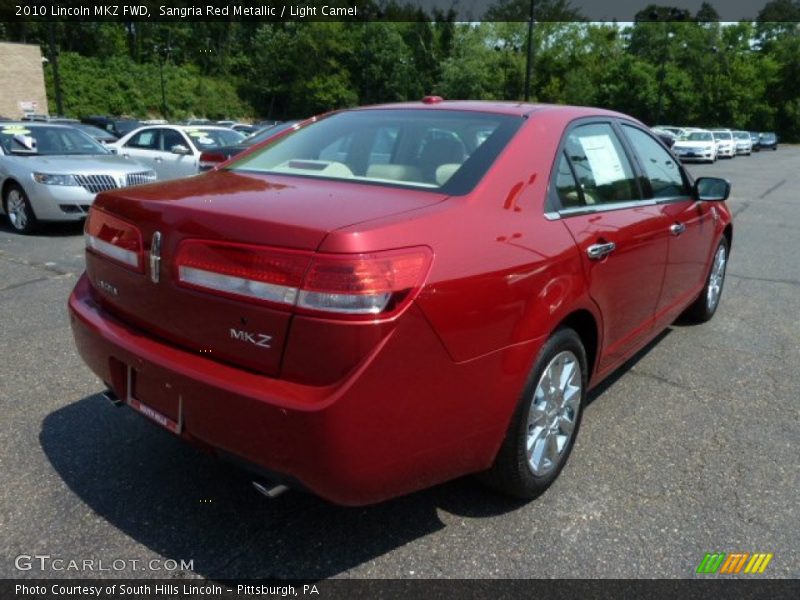 Sangria Red Metallic / Light Camel 2010 Lincoln MKZ FWD