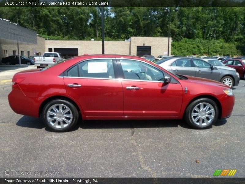Sangria Red Metallic / Light Camel 2010 Lincoln MKZ FWD