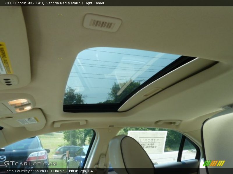 Sangria Red Metallic / Light Camel 2010 Lincoln MKZ FWD