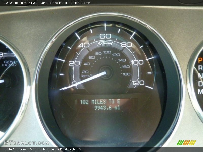 Sangria Red Metallic / Light Camel 2010 Lincoln MKZ FWD