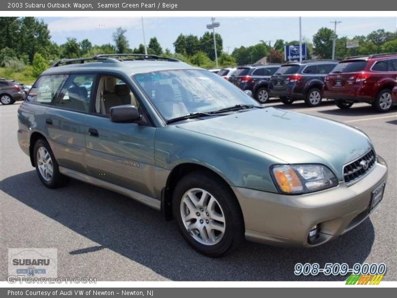 Seamist Green Pearl / Beige 2003 Subaru Outback Wagon