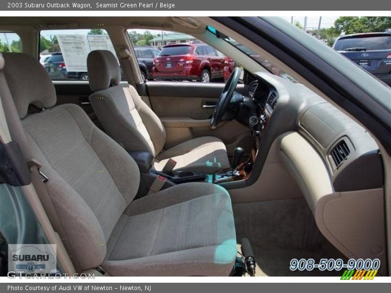 Seamist Green Pearl / Beige 2003 Subaru Outback Wagon