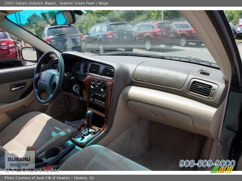 Seamist Green Pearl / Beige 2003 Subaru Outback Wagon
