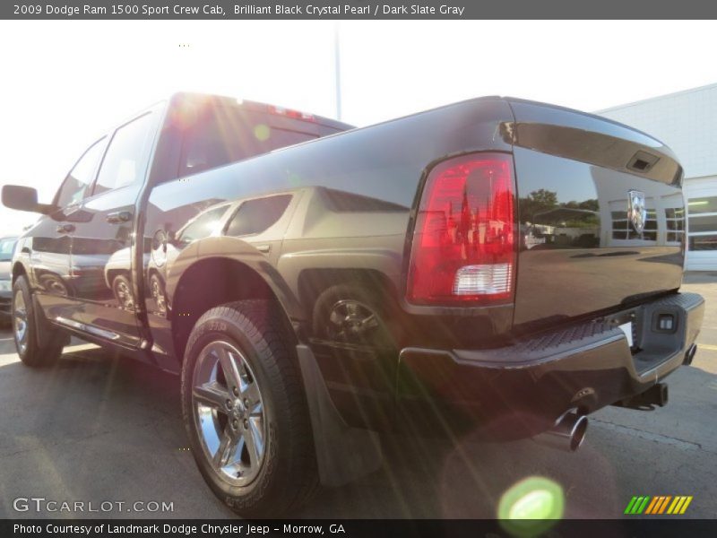 Brilliant Black Crystal Pearl / Dark Slate Gray 2009 Dodge Ram 1500 Sport Crew Cab