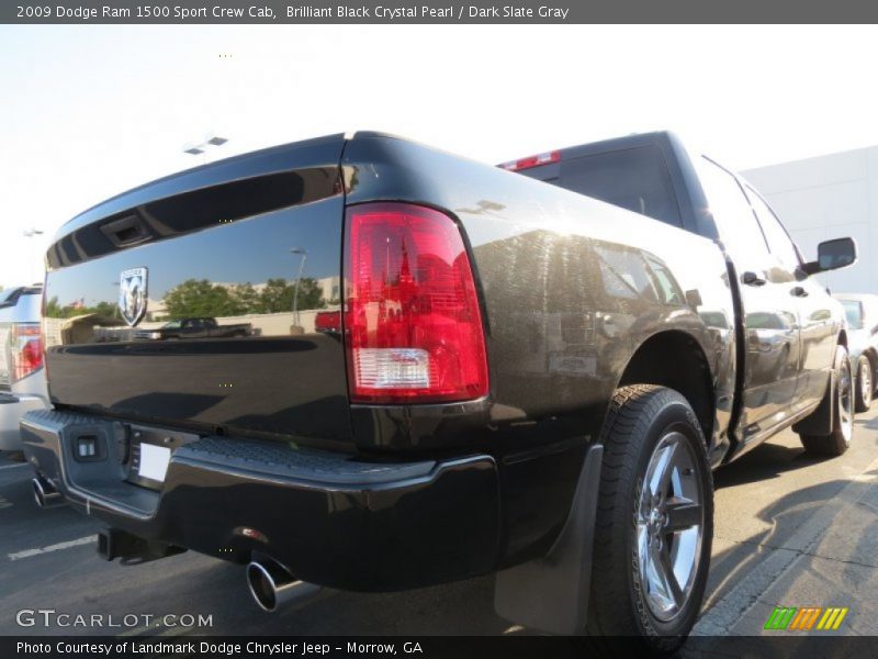 Brilliant Black Crystal Pearl / Dark Slate Gray 2009 Dodge Ram 1500 Sport Crew Cab
