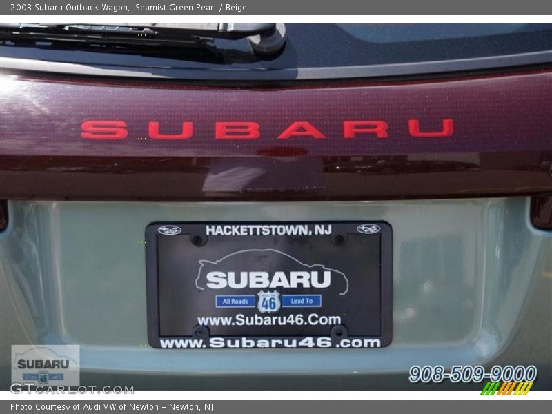 Seamist Green Pearl / Beige 2003 Subaru Outback Wagon