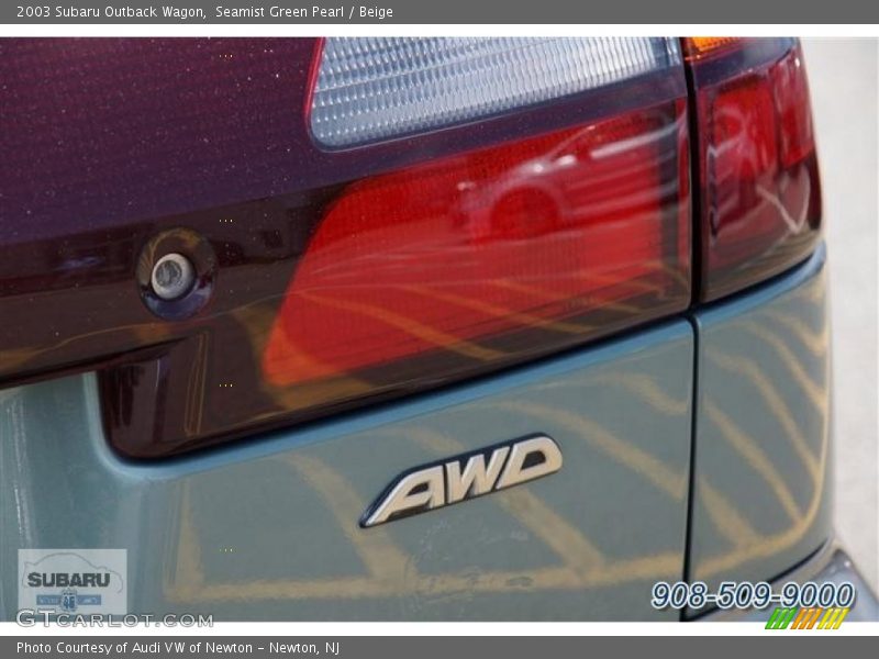 Seamist Green Pearl / Beige 2003 Subaru Outback Wagon
