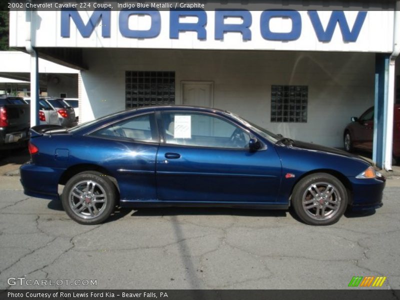 Indigo Blue Metallic / Graphite 2002 Chevrolet Cavalier Z24 Coupe