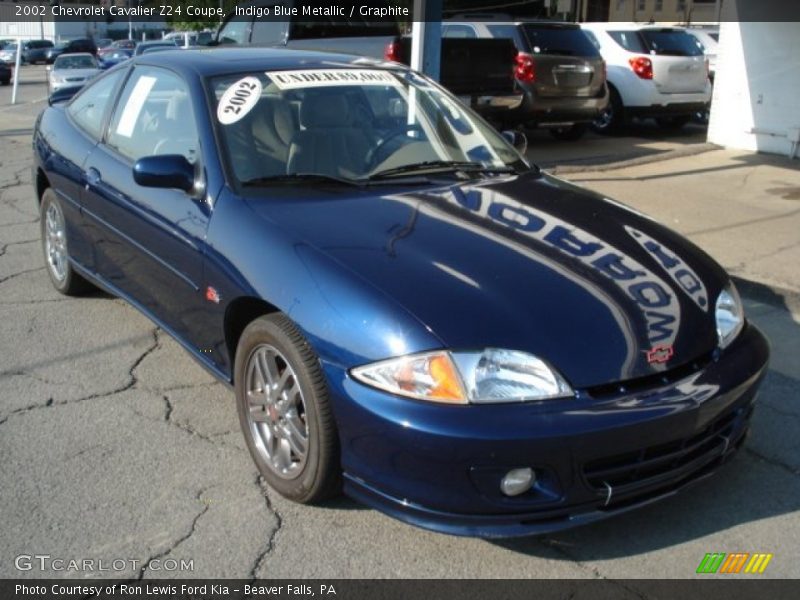 Indigo Blue Metallic / Graphite 2002 Chevrolet Cavalier Z24 Coupe