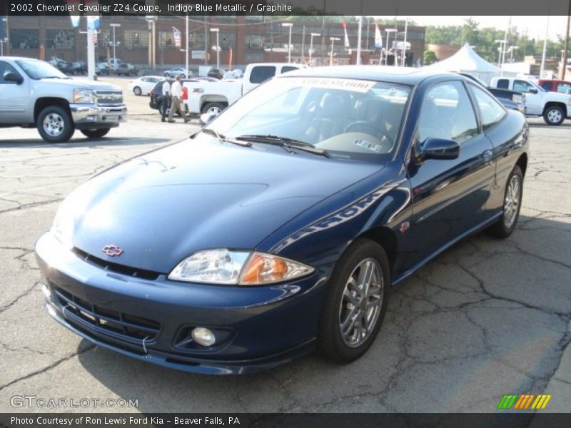 Indigo Blue Metallic / Graphite 2002 Chevrolet Cavalier Z24 Coupe