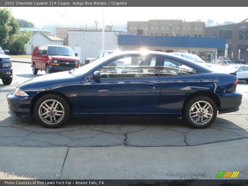 Indigo Blue Metallic / Graphite 2002 Chevrolet Cavalier Z24 Coupe