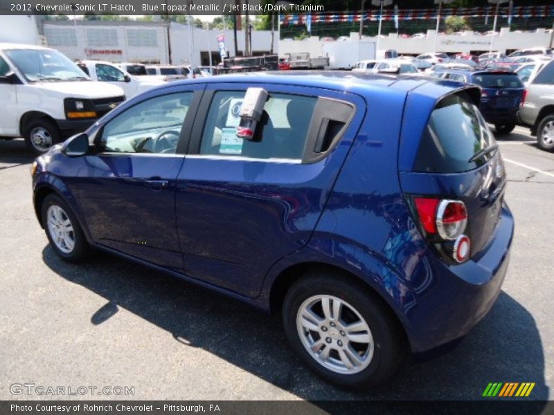 Blue Topaz Metallic / Jet Black/Dark Titanium 2012 Chevrolet Sonic LT Hatch