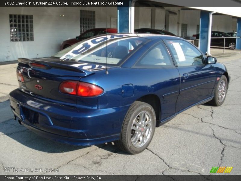 Indigo Blue Metallic / Graphite 2002 Chevrolet Cavalier Z24 Coupe