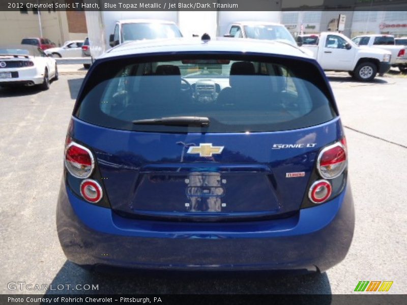 Blue Topaz Metallic / Jet Black/Dark Titanium 2012 Chevrolet Sonic LT Hatch