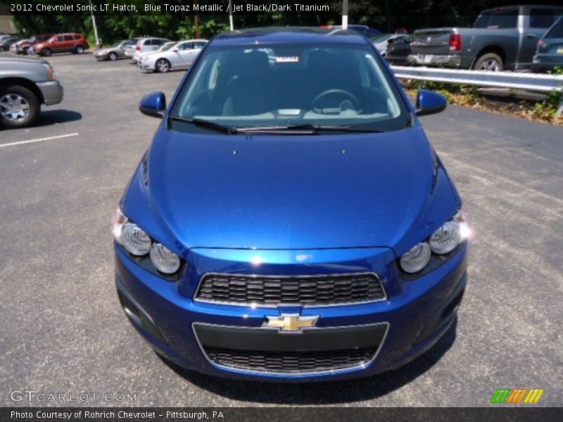 Blue Topaz Metallic / Jet Black/Dark Titanium 2012 Chevrolet Sonic LT Hatch