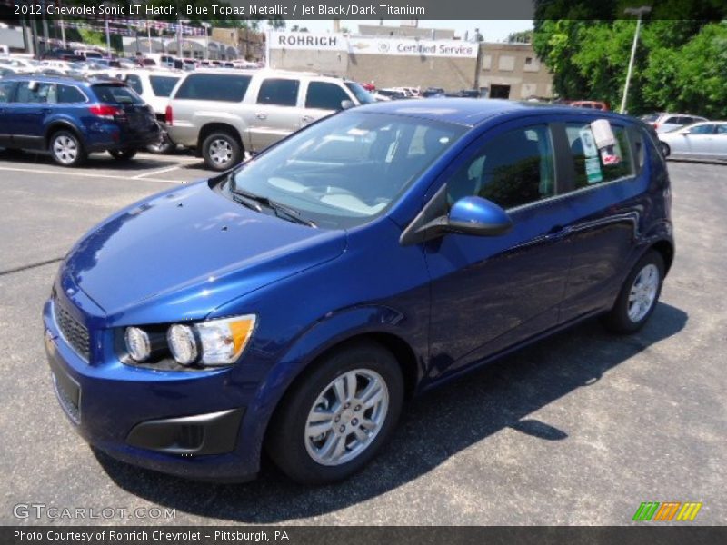 Blue Topaz Metallic / Jet Black/Dark Titanium 2012 Chevrolet Sonic LT Hatch