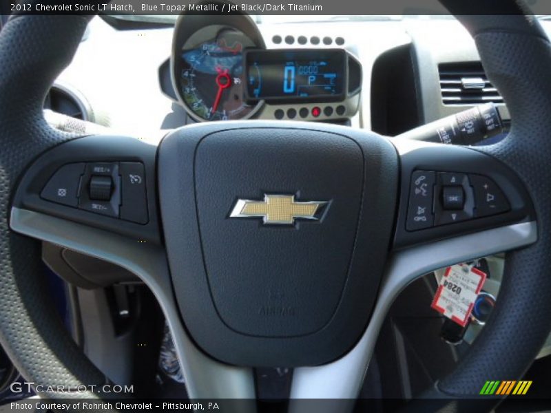 Blue Topaz Metallic / Jet Black/Dark Titanium 2012 Chevrolet Sonic LT Hatch