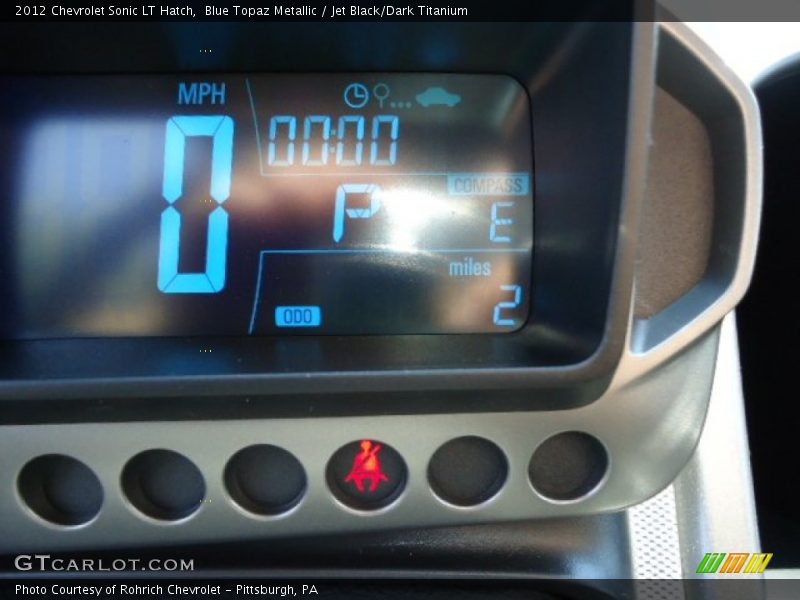 Blue Topaz Metallic / Jet Black/Dark Titanium 2012 Chevrolet Sonic LT Hatch