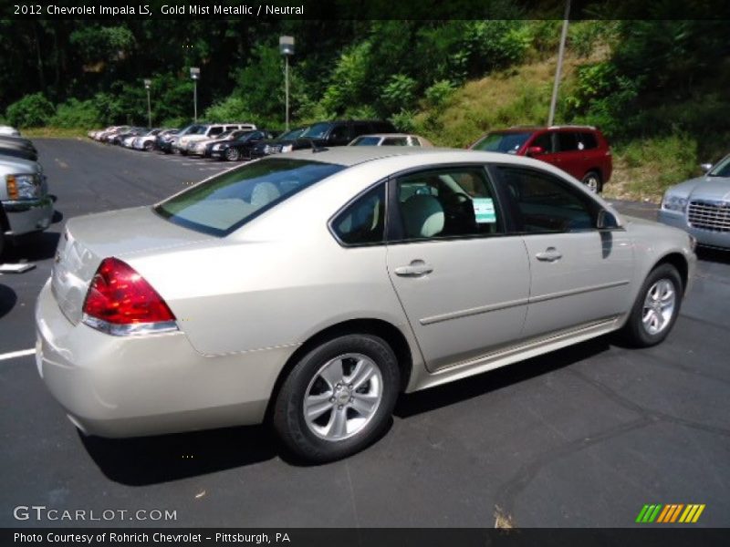 Gold Mist Metallic / Neutral 2012 Chevrolet Impala LS