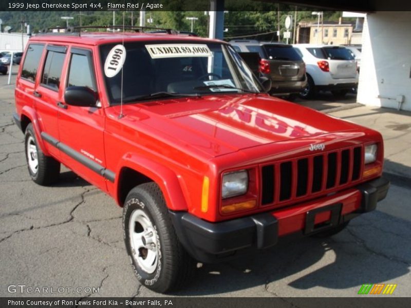 Flame Red / Agate 1999 Jeep Cherokee Sport 4x4