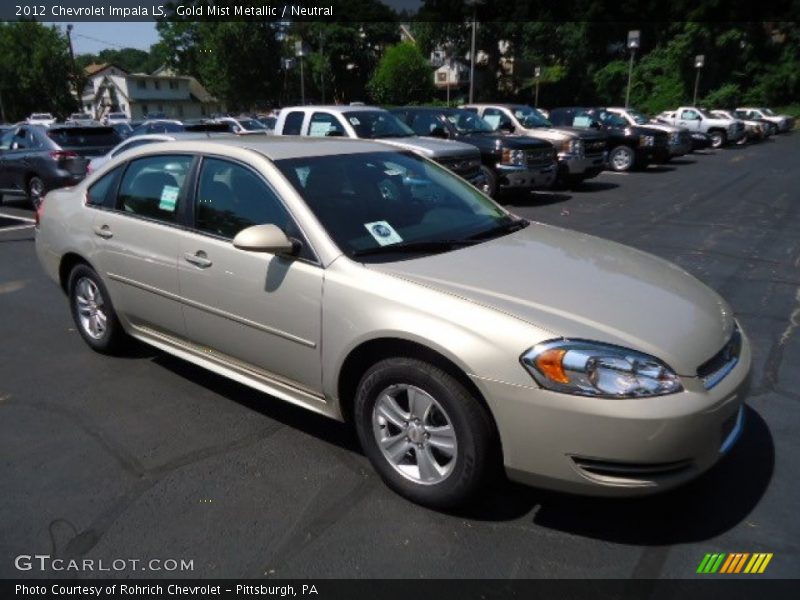 Gold Mist Metallic / Neutral 2012 Chevrolet Impala LS
