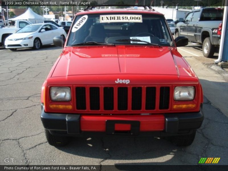 Flame Red / Agate 1999 Jeep Cherokee Sport 4x4