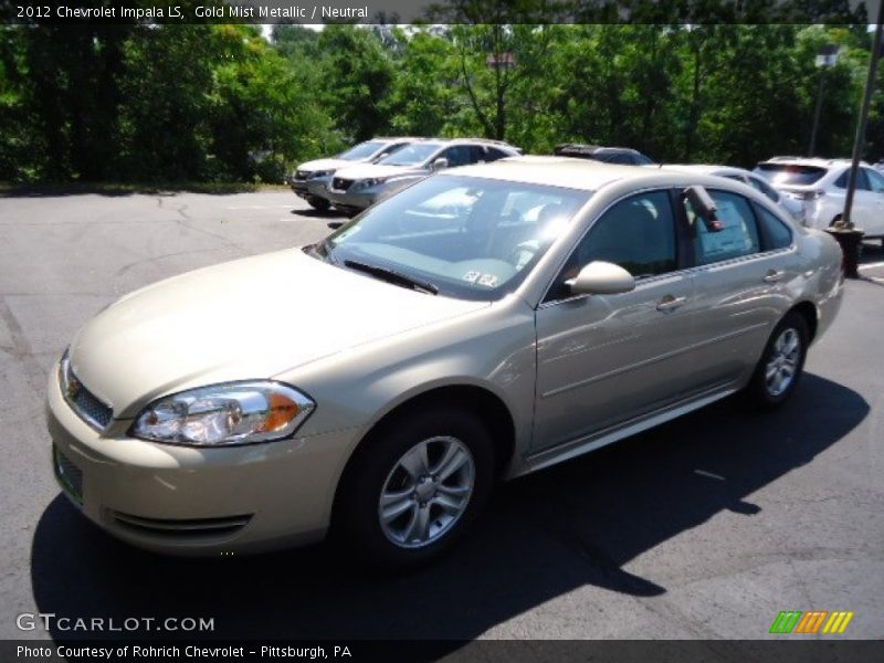 Gold Mist Metallic / Neutral 2012 Chevrolet Impala LS