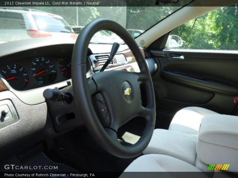 Gold Mist Metallic / Neutral 2012 Chevrolet Impala LS